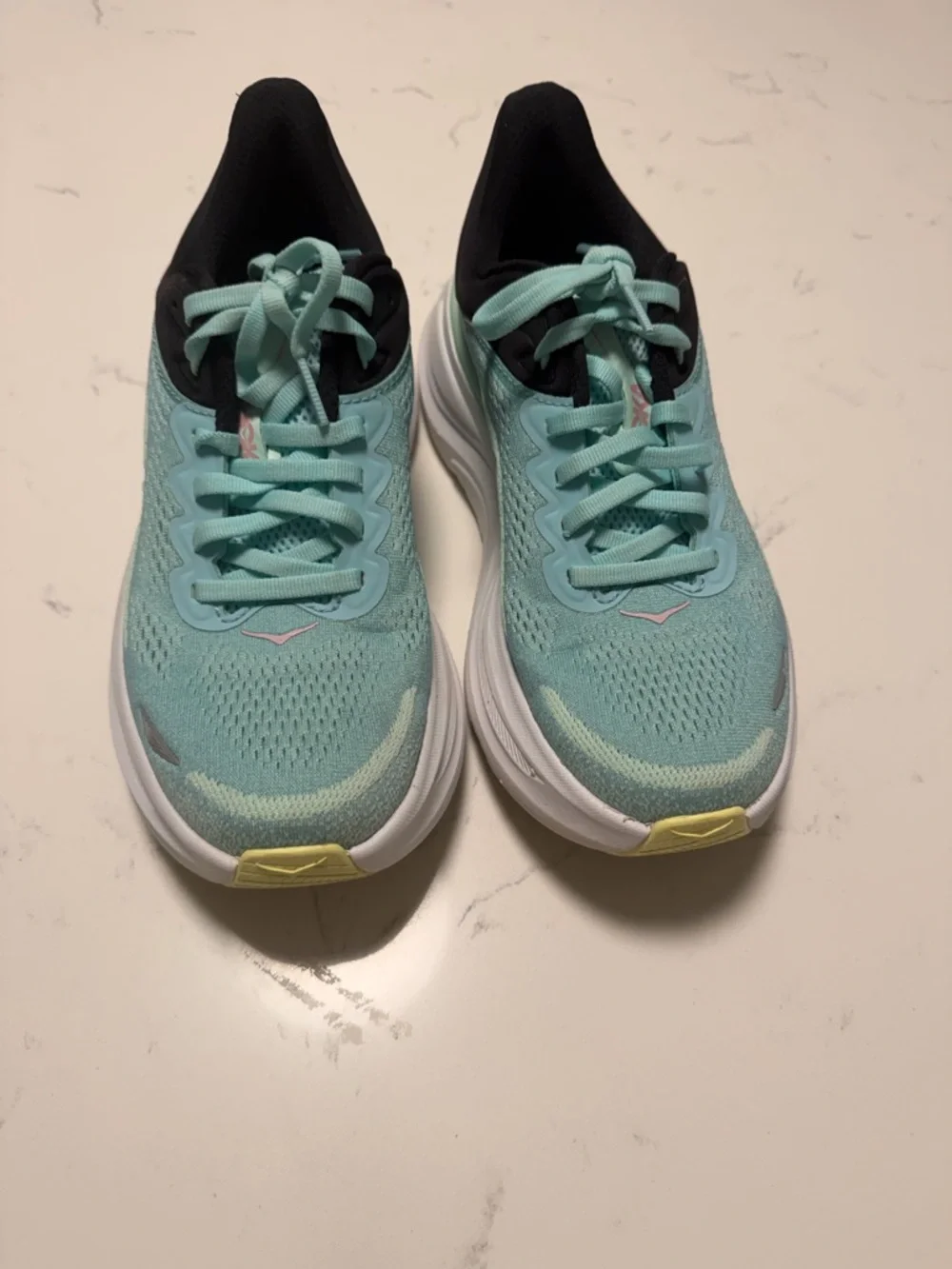 Hoka Bondi 9 Blue Spark/Mint Fluorite Size 7 VGUC - Picture 1 of 14